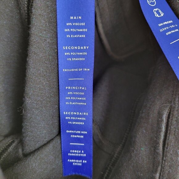 Kit and Ace Navy Midnight Blue Cuffed York Pants Pull On Stretchy Trouser Size 0 - Picture 15 of 16